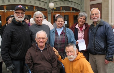 (Left to right), Front row: Jerry, Denny; Back row: Bix, Susan, Betsy, Mary Jane & Ed